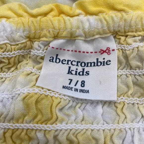 Girls A&F white and yellow top. Size 7/8. - Picture 2 of 3